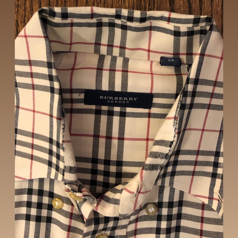 Burberry Mens Nova Check Button Down Shirt - Picture 2 of 5